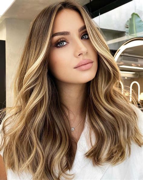 light highlights on light brown hair|brunette with blonde highlights.